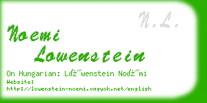 noemi lowenstein business card